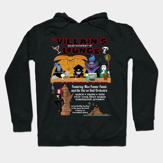 Villain's Secret Lounge Hoodie by Tom Krohne